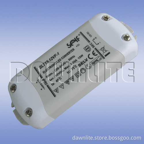 Constant Voltage LED Driver 15W 12/24VDC(CE, SEMKO, RoHS Approved)